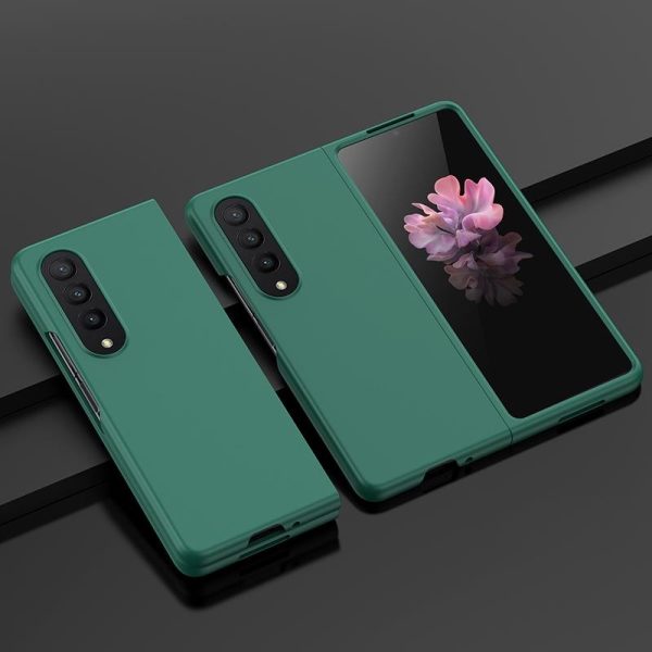 For Samsung Galaxy z Fold4 5G Smooth Skin Phone Case with Big Hole Fuel Injection - Purple - Image 10