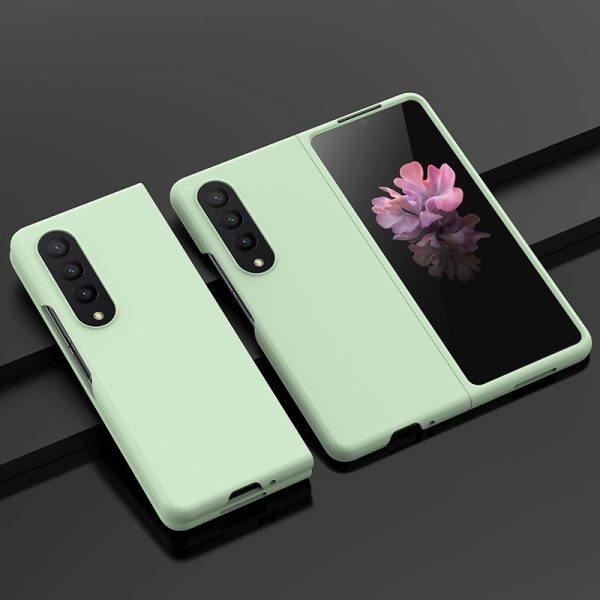 For Samsung Galaxy z Fold4 5G Smooth Skin Phone Case with Big Hole Fuel Injection - Purple - Image 12