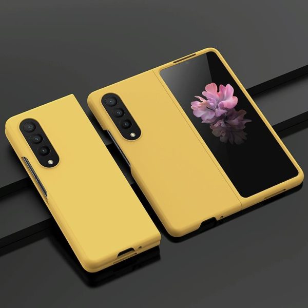 For Samsung Galaxy z Fold4 5G Smooth Skin Phone Case with Big Hole Fuel Injection - Purple - Image 13