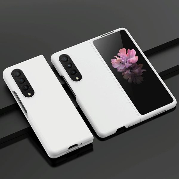 For Samsung Galaxy z Fold4 5G Smooth Skin Phone Case with Big Hole Fuel Injection - Purple - Image 15