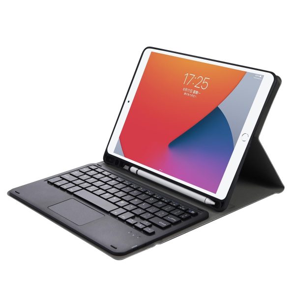 Bluetooth Keyboard Leather Case For Ipad Pro 10.5 With Touch Control - Lambskin Texture Compatible With 10.2 2021 & 2020 & 2019 / Air 3 - Light Green - Image 12
