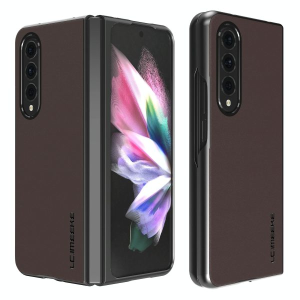 Leather Shockproof Case for Samsung Galaxy z Fold 4 / 5g - Brown