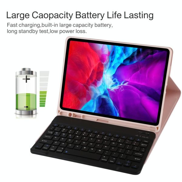 Bluetooth Tablet Case For Ipad Pro 11 With Detachable Microfiber Leather Pen Slot & Holder - Orange - Image 7