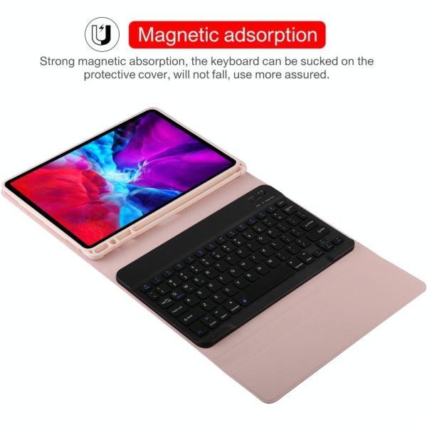 Bluetooth Tablet Case For Ipad Pro 11 With Detachable Microfiber Leather Pen Slot & Holder - Orange - Image 8