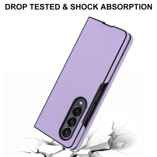 Foldable Cross Pattern Phone Case - Compact Design - Purple - Image 6