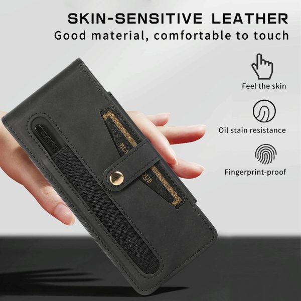 Shockproof Foldable Leather Case with Stylus for Samsung Galaxy z Fold 4 / 5g - Blue - Image 15