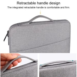 15.6 Inch Laptop Felt Sleeve Protective Case Carrying Bag - Black - Image 8