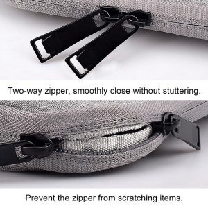 15.6 Inch Laptop Felt Sleeve Protective Case Carrying Bag - Black - Image 9