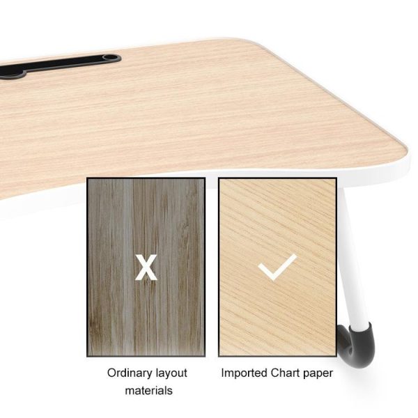Adjustable Folding Laptop Desk - Non-slip W-shaped Legs Square Pattern Portable Cloud Design - Hcb5115E - Image 7
