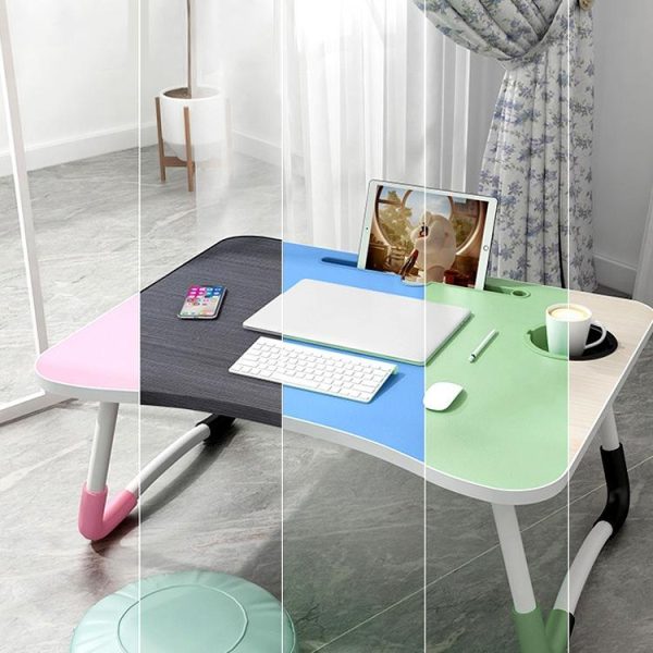 Adjustable Folding Laptop Desk - Non-slip W-shaped Legs Square Pattern Portable Cloud Design - Hcb5115E - Image 11