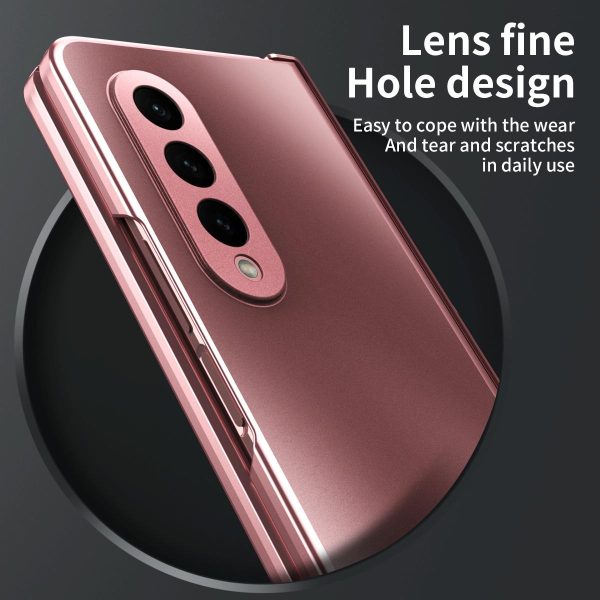 Foldable Electroplated 5g Case for Samsung Galaxy z Fold 4 - Blue - Image 4