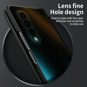 Foldable Electroplated 5g Case for Samsung Galaxy z Fold 4 - Blue - Image 10