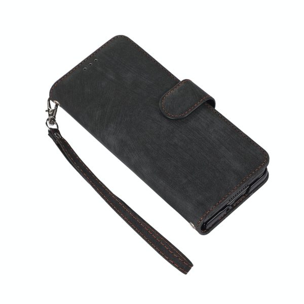 Samsung Galaxy z Fold 4 Leather Phone Case with Pen Slot - Horizontal Flip - Red - Image 3