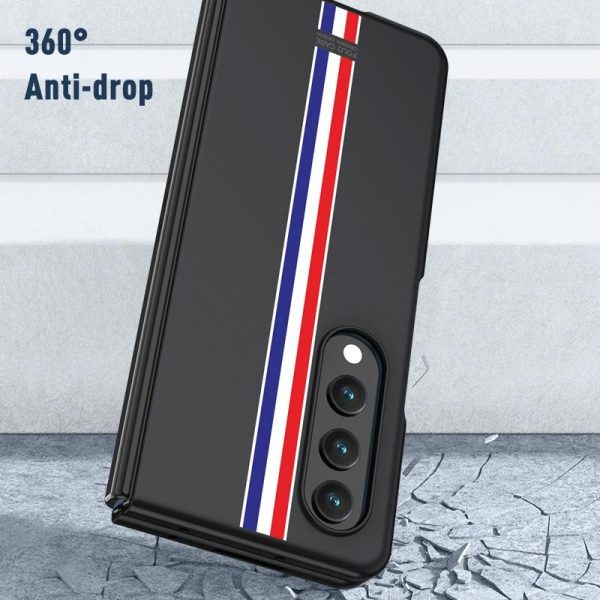 Frosted Skin Case for Samsung Galaxy z Fold 4 - Slim & Stylish - Checkered White - Image 4