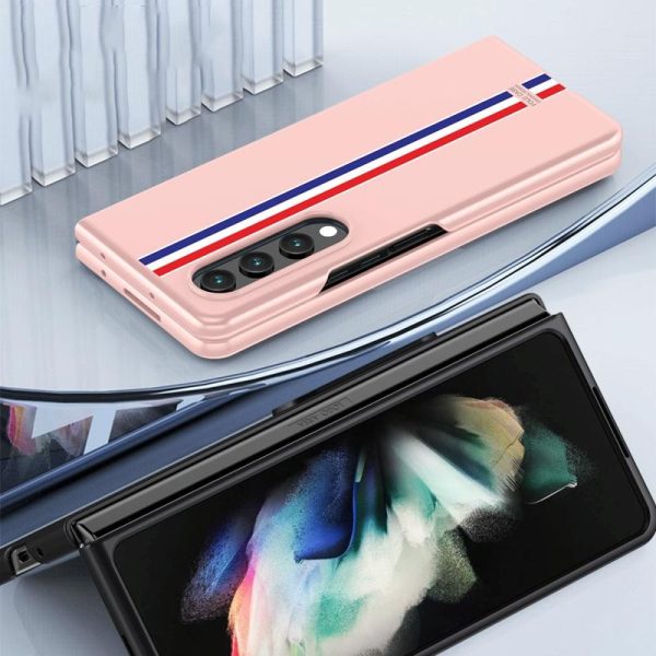 Frosted Skin Case for Samsung Galaxy z Fold 4 - Slim & Stylish - Checkered White - Image 5