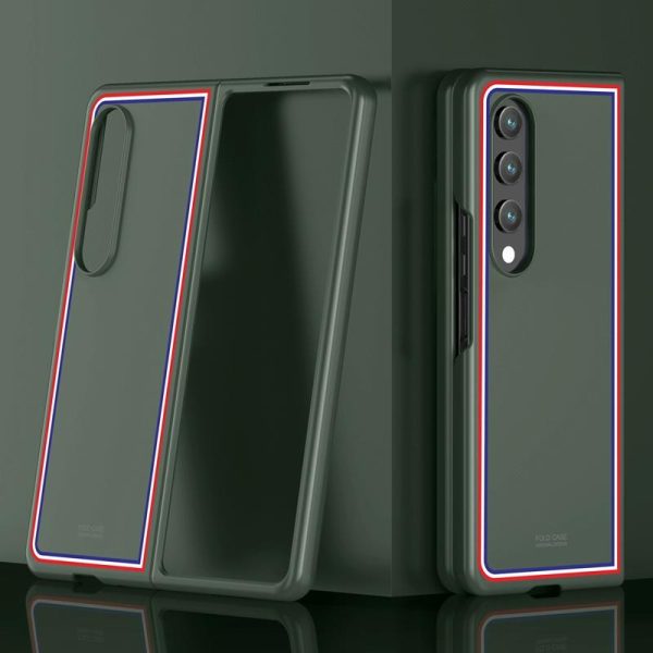 Frosted Skin Case for Samsung Galaxy z Fold 4 - Slim & Stylish - Checkered White - Image 9