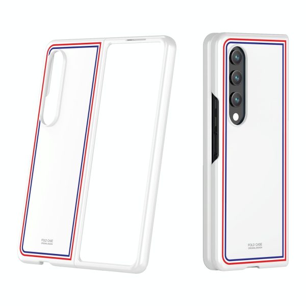 Frosted Skin Case for Samsung Galaxy z Fold 4 - Slim & Stylish - Checkered White - Image 10