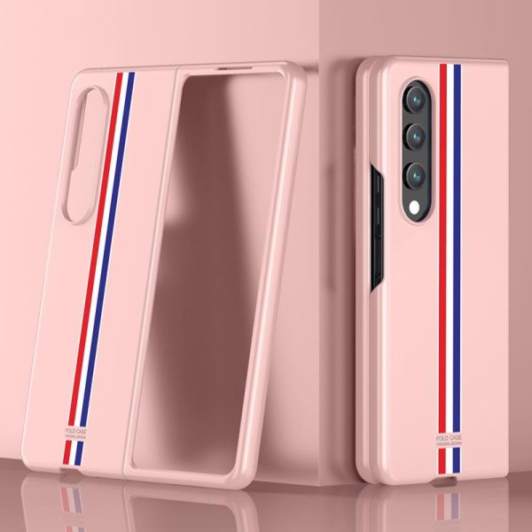 Frosted Skin Case for Samsung Galaxy z Fold 4 - Slim & Stylish - Checkered White - Image 13