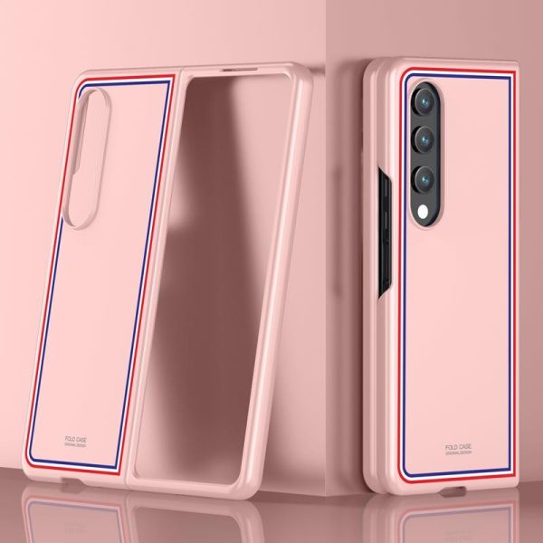 Frosted Skin Case for Samsung Galaxy z Fold 4 - Slim & Stylish - Checkered White - Image 15