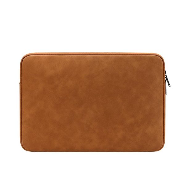 Lightweight Waterproof Lambskin Laptop Sleeve - 13.3 Inches - Deep Gray With Bag - Image 10