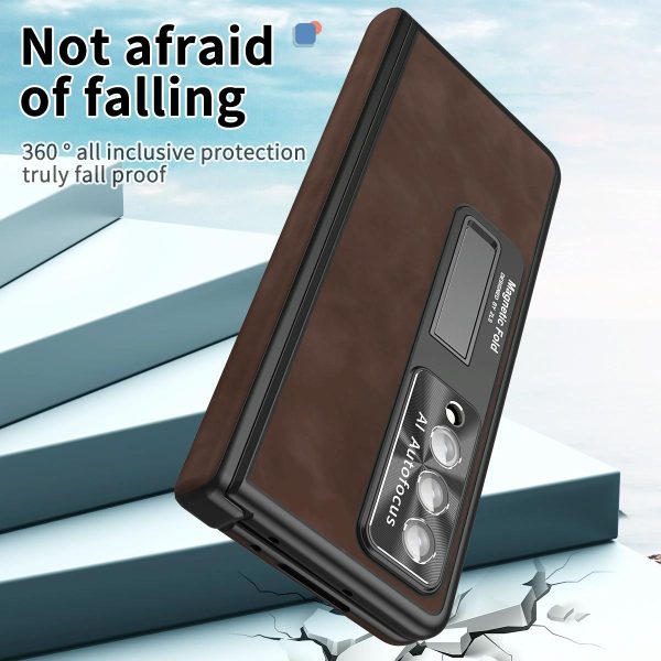 Magnetic Phone Case for Samsung Galaxy z Fold 4 - Napa Pattern - Royal Blue - Image 6