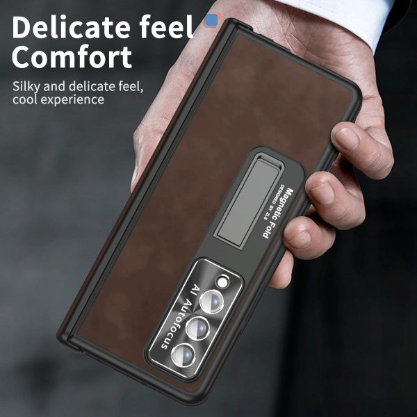 Magnetic Phone Case for Samsung Galaxy z Fold 4 - Napa Pattern - Royal Blue - Image 7
