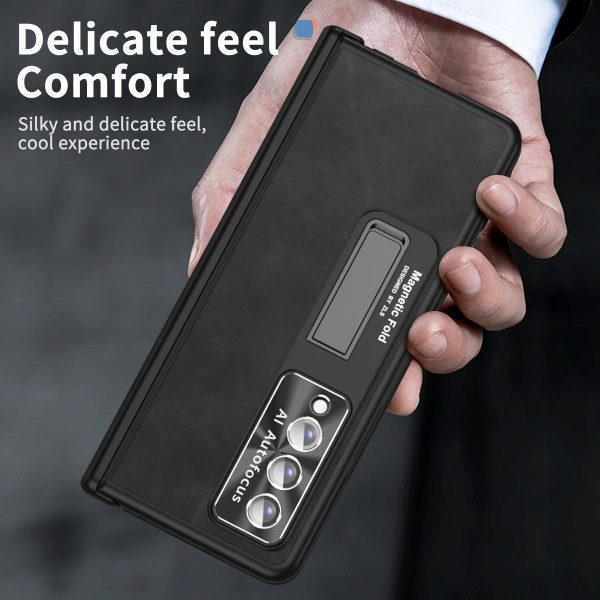Magnetic Phone Case for Samsung Galaxy z Fold 4 - Napa Pattern - Royal Blue - Image 10