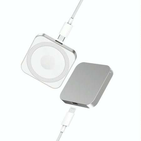 3 In 1 Portable Wireless Charger For Iphone Airpods And Iwatch - Silver