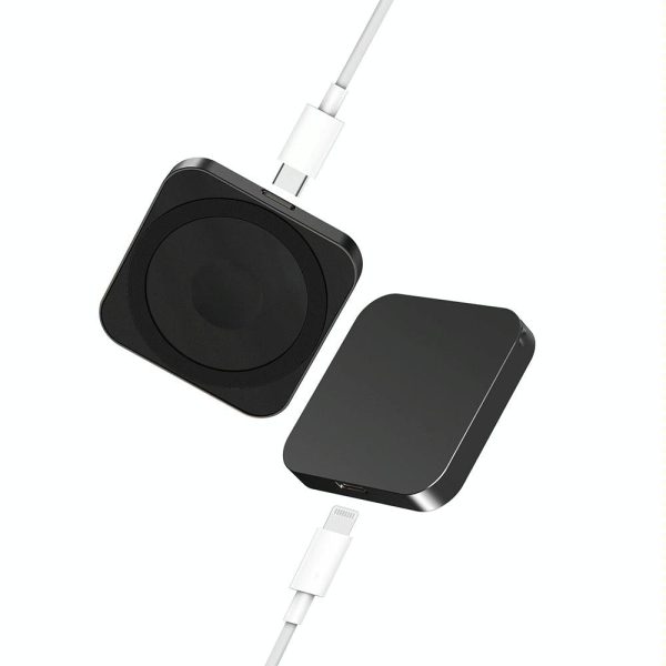 3 In 1 Portable Wireless Charger For Iphone Airpods And Iwatch - Silver - Image 2