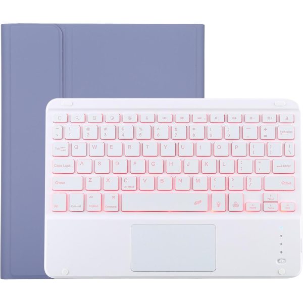 Bluetooth Tablet Case For Ipad 10.2 / Ipad Air 2019 With Touch Pad & Backlight & Pen Holder - Detachable - Pink - Image 2