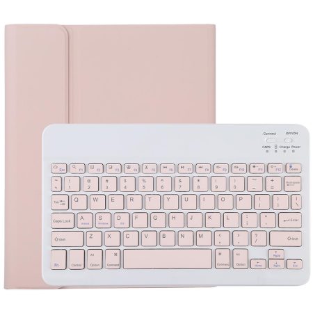 Bluetooth Tablet Case For Ipad Pro 11 With Detachable Microfiber Leather Pen Slot & Holder - Pink