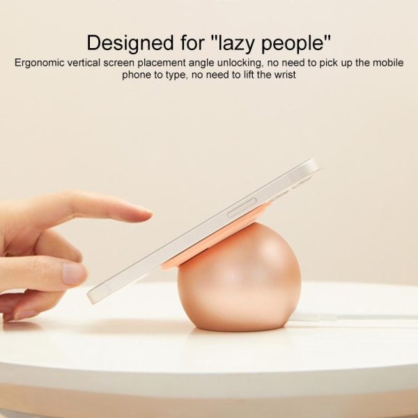 Adorable Magnetic Cat Wireless Charger Stand - Pink - Image 3