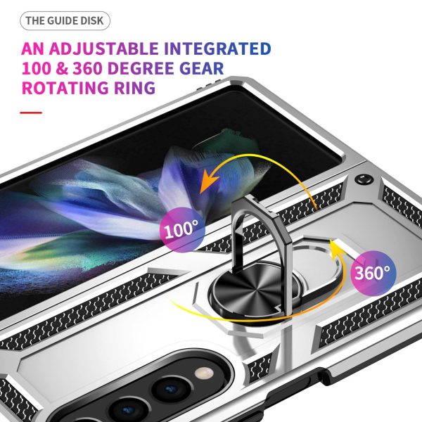 For Samsung Galaxy z Fold4 5G Tpu & Pc Shockproof Phone Case - Red - Image 4