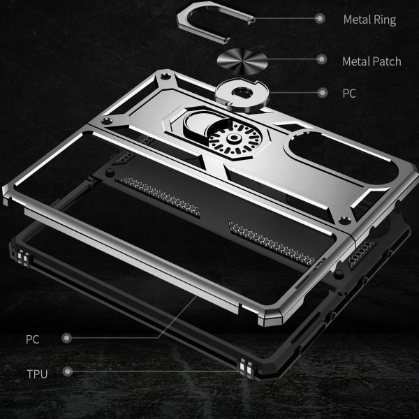 For Samsung Galaxy z Fold4 5G Tpu & Pc Shockproof Phone Case - Red - Image 8
