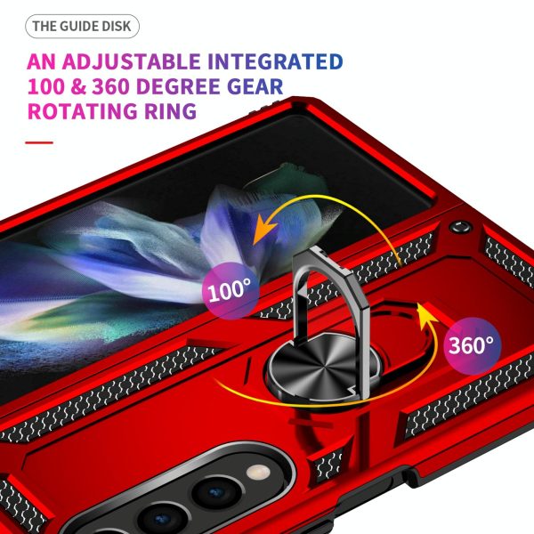For Samsung Galaxy z Fold4 5G Tpu & Pc Shockproof Phone Case - Red - Image 11