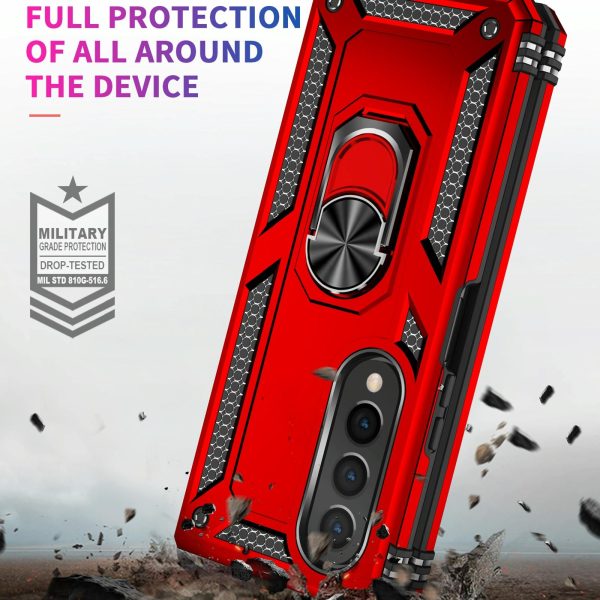 For Samsung Galaxy z Fold4 5G Tpu & Pc Shockproof Phone Case - Red - Image 12