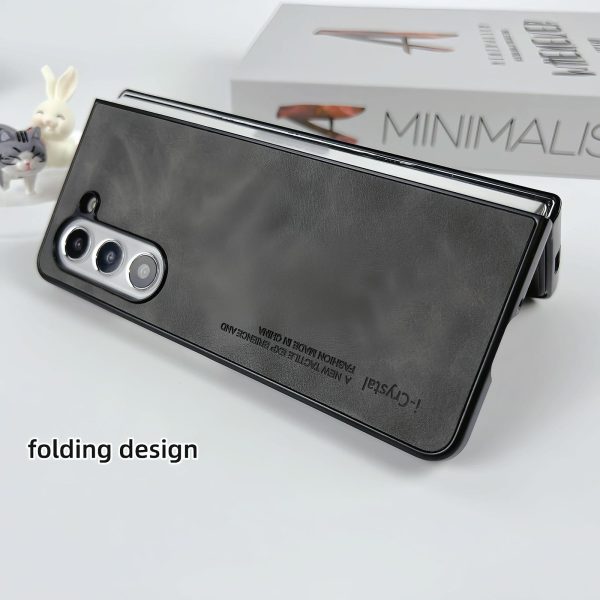 Crystal Leather Foldable Case for Samsung Galaxy z Fold 4 - Blue - Image 7
