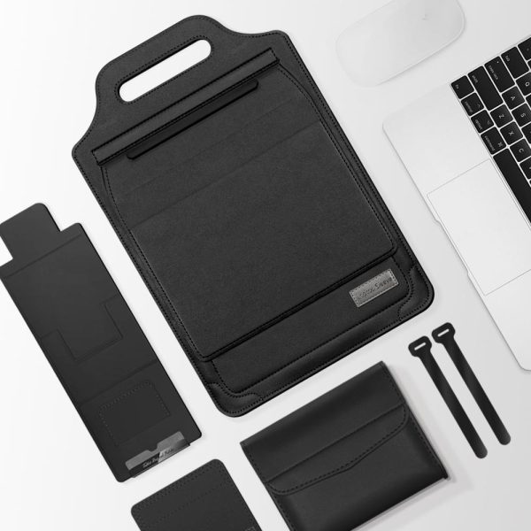 Versatile Laptop Bag with Mouse Pad Stand - Grey - Image 12