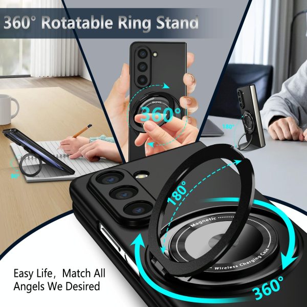 Shockproof 360 Degree Rotating Case for Samsung Galaxy z Fold 4 / 5g - Purple - Image 4