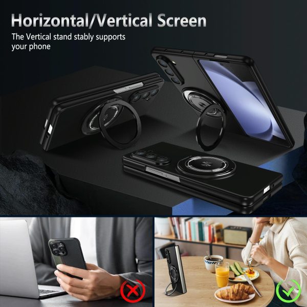 Shockproof 360 Degree Rotating Case for Samsung Galaxy z Fold 4 / 5g - Purple - Image 5