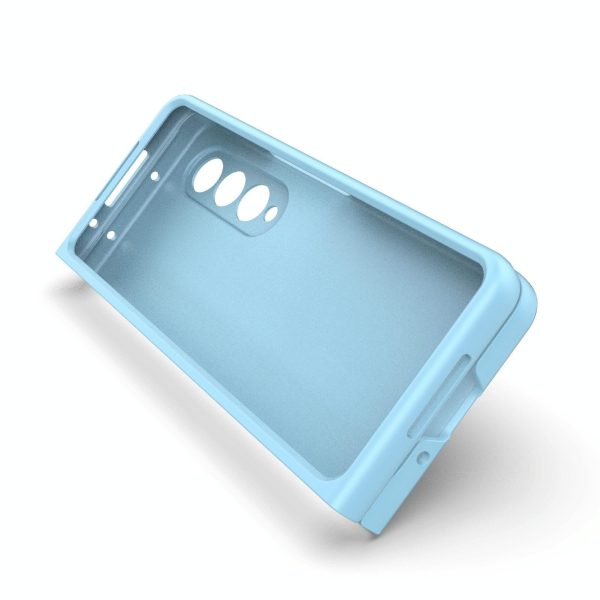 Foldable Shockproof Phone Case with Magic Shield - Slim Design - Light Blue - Image 6