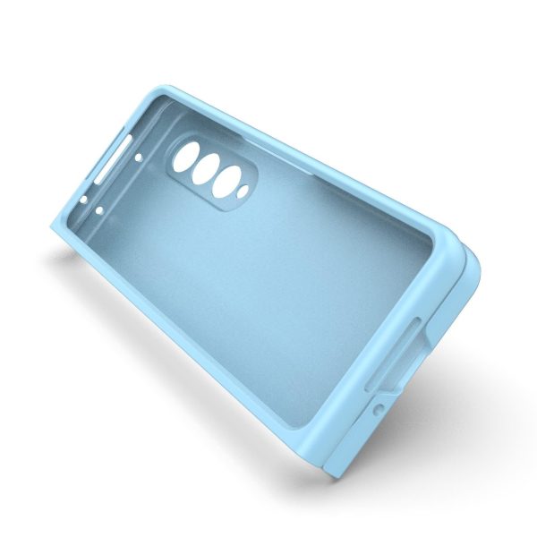 Foldable Shockproof Phone Case with Magic Shield - Slim Design - Light Blue - Image 11