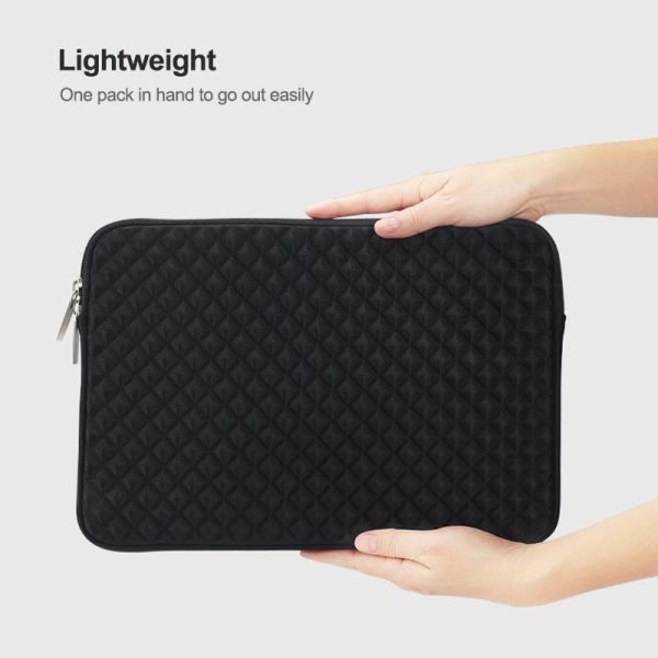 12-13 Inch Diamond Texture Laptop Liner Bag In Black - Lb0146F - Image 4