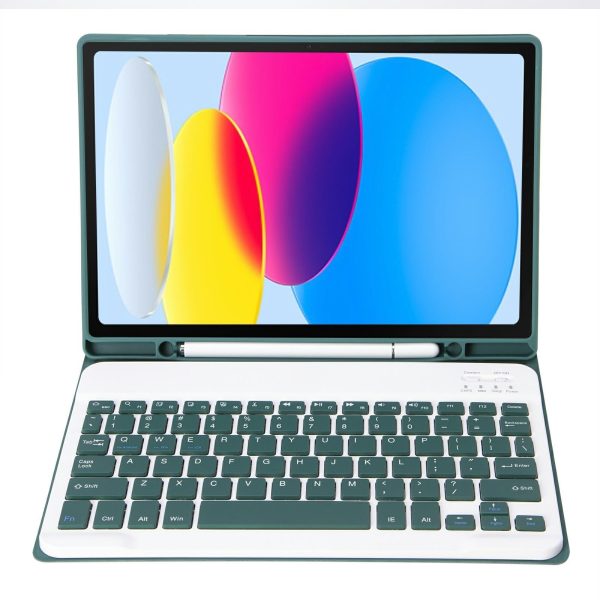 Ultra-Thin Bluetooth Keyboard Leather Tablet Case For Ipad 10.9 2022 With Pen Slot - Pink - Image 3