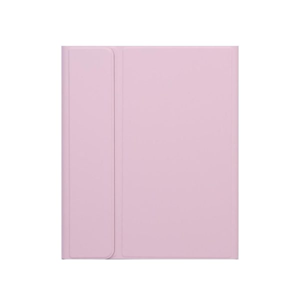Detachable Bluetooth Keyboard Tablet Case For Ipad Pro 11 With Touchpad Pen Slot & Backlight - Plain Texture - Pink - Image 3