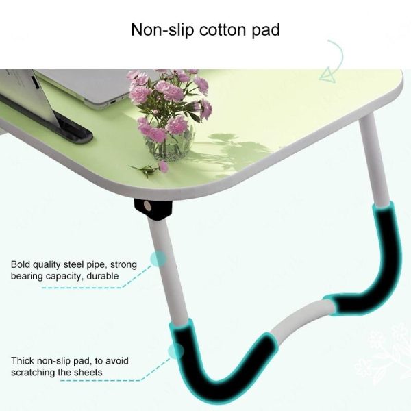 Portable Laptop Desk Stand - Foldable & Non-slip - Pink - Image 6