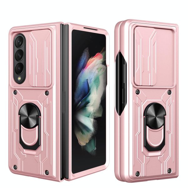 For Samsung Galaxy z Fold4 5G Protective Sliding Camshield Phone Case - White - Image 2