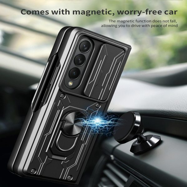 For Samsung Galaxy z Fold4 5G Protective Sliding Camshield Phone Case - White - Image 7