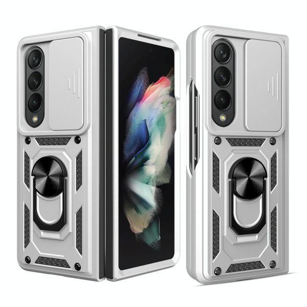 Samsung Galaxy z Fold 4 Tpu Pc Case with Sliding Camera Cover - Black - Image 12