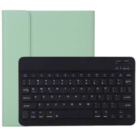 Bluetooth Tablet Case For Ipad Pro 11 With Detachable Microfiber Leather Pen Slot & Holder - Green